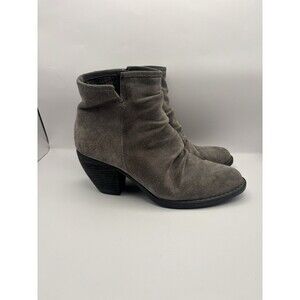 Born Aire Slouch Ankle Boogie Gray Suede Women Size 9